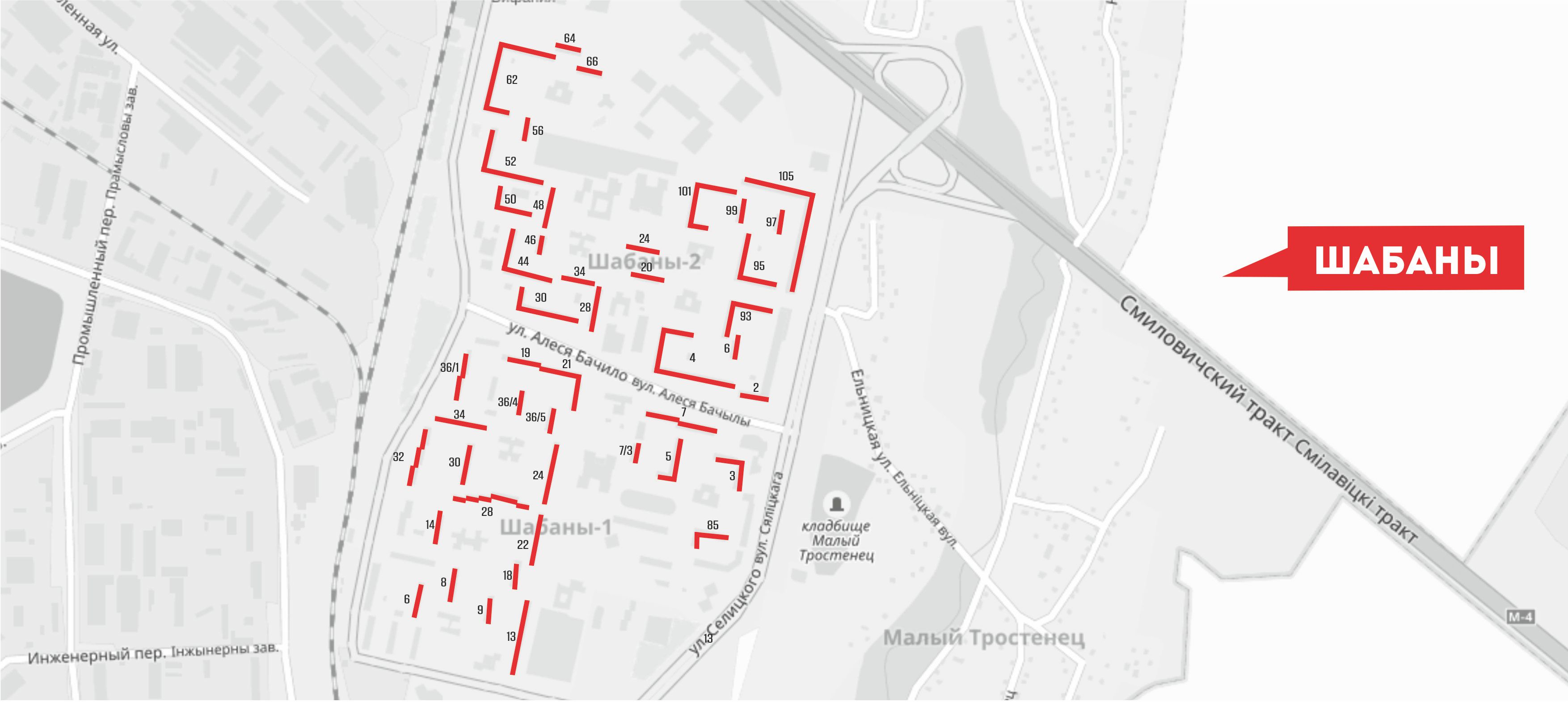 Карта расположения рекламных конструкций в лифтах р-на Шабаны Карта расположения рекламных конструкций в лифтах р-на Шабаны