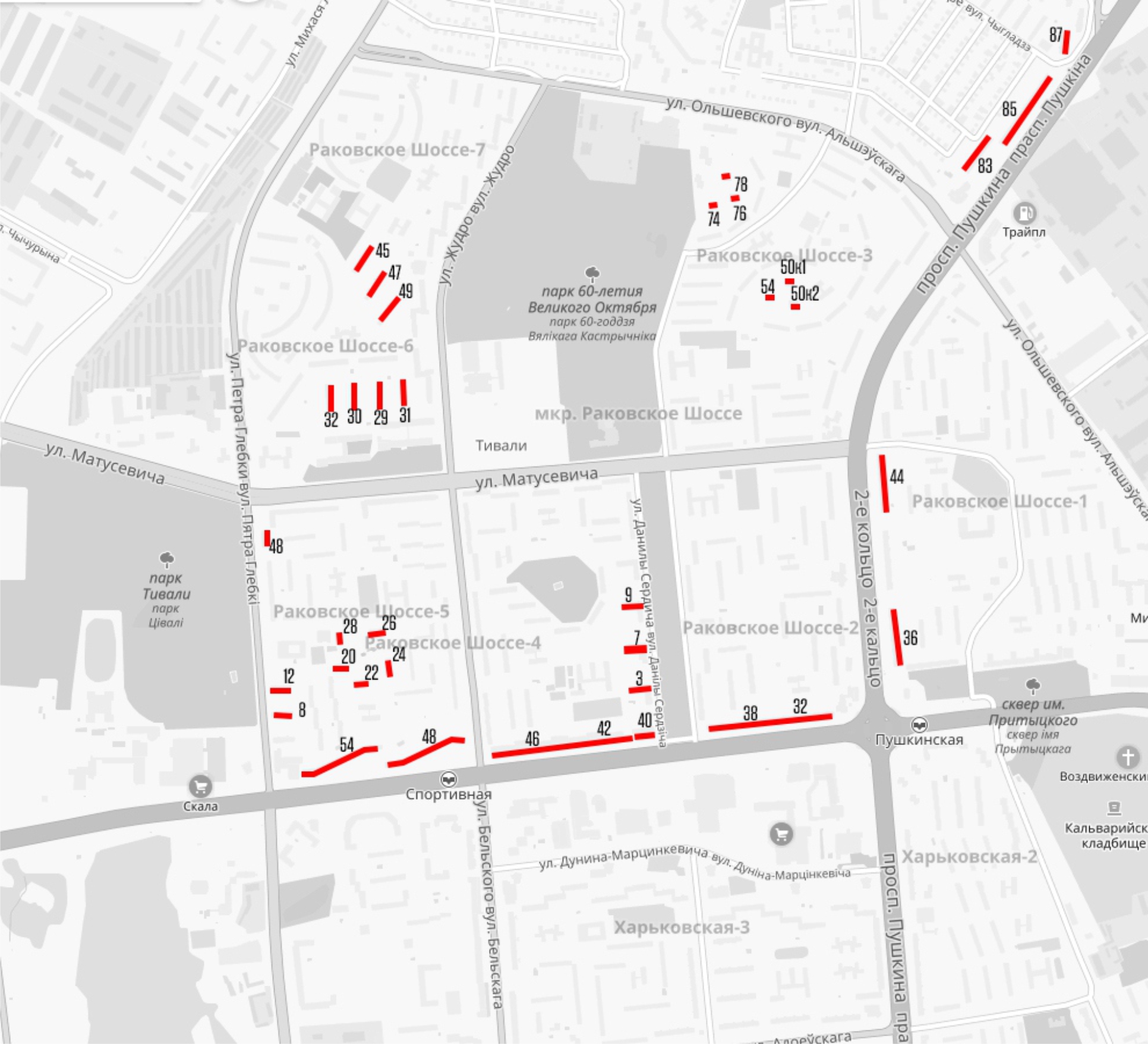 Карта расположения рекламных мест в адресной программе "Фрунзенский-2" reklama-on.by Карта расположения рекламных мест в адресной программе "Фрунзенский-2" reklama-on.by